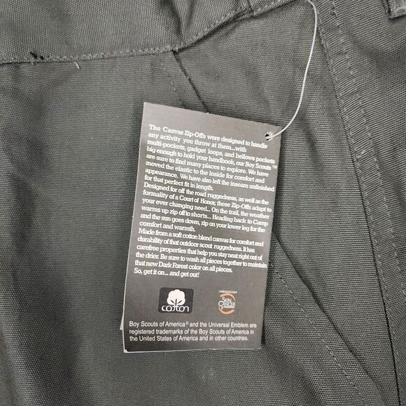 Boy Scouts of America Womens 18 Centennial Canvas Zip Off Uniform Pants Green - Picture 11 of 16
